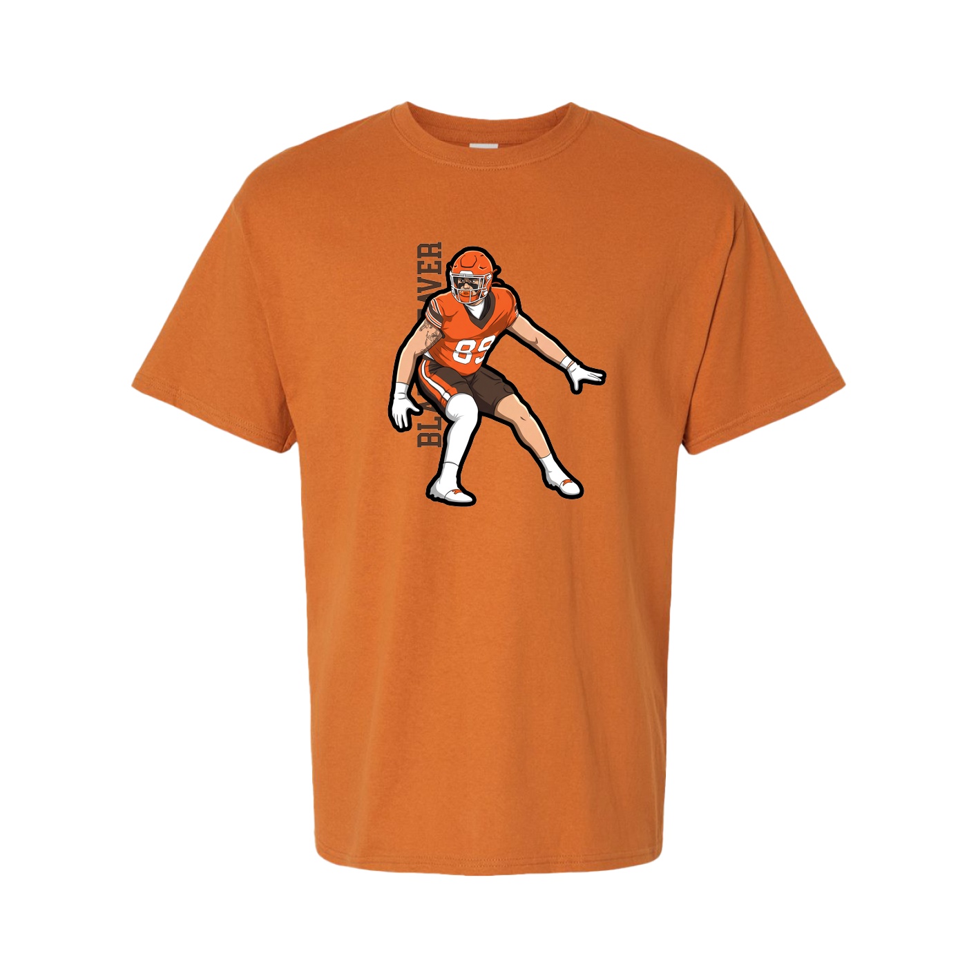 Tee — Name Vertical in Orange