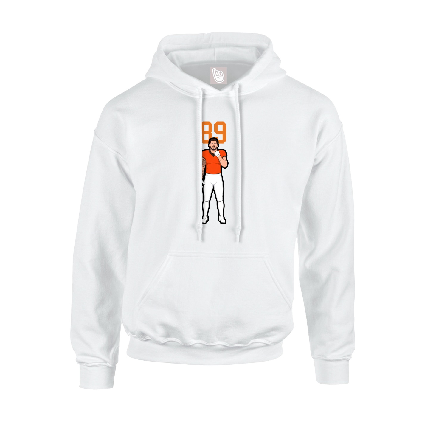 Hoodie — Number Top in White