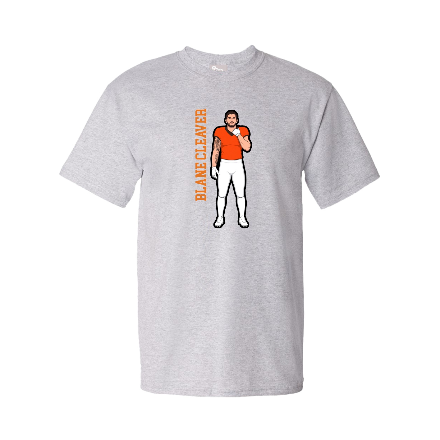 Tee — Name Vertical in Grey