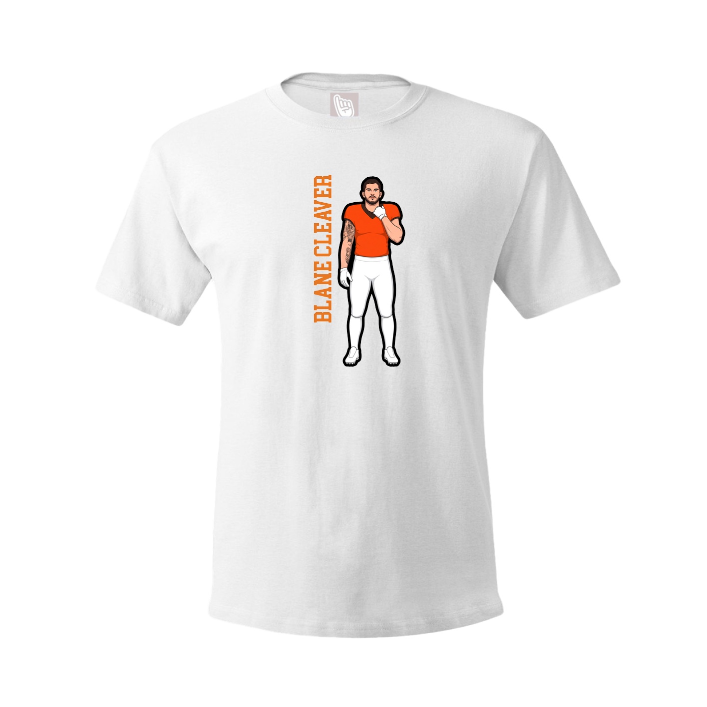 Youth Tee — Name Vertical in White