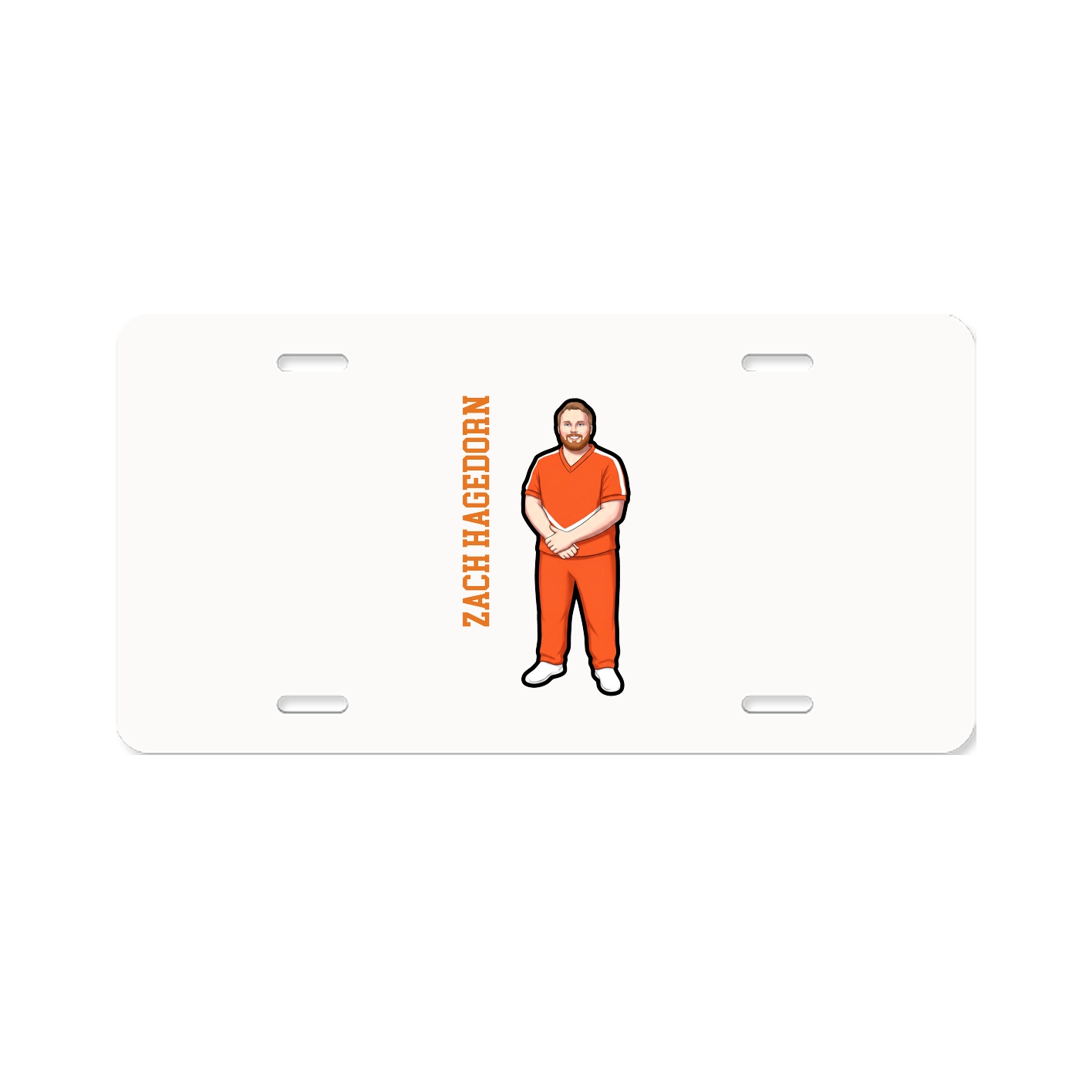 License Plate — Name Vertical in Classic