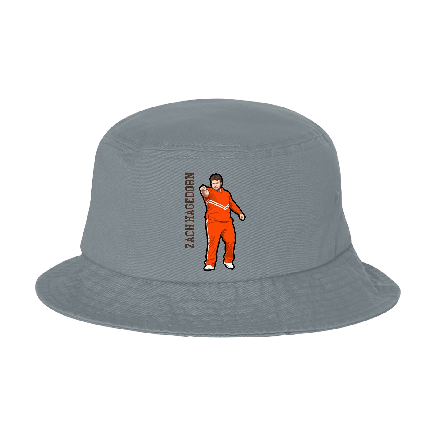 Bucket Cap — Name Vertical in Grey