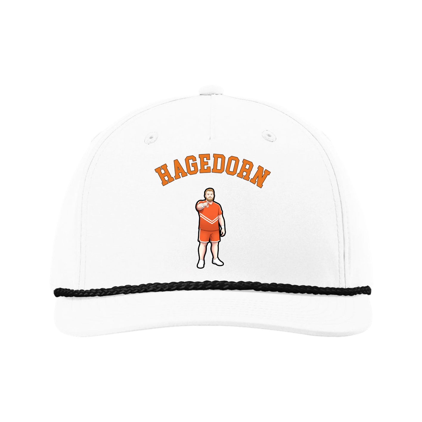 Five-Panel Classic Rope Cap — Shirsey Arch in White