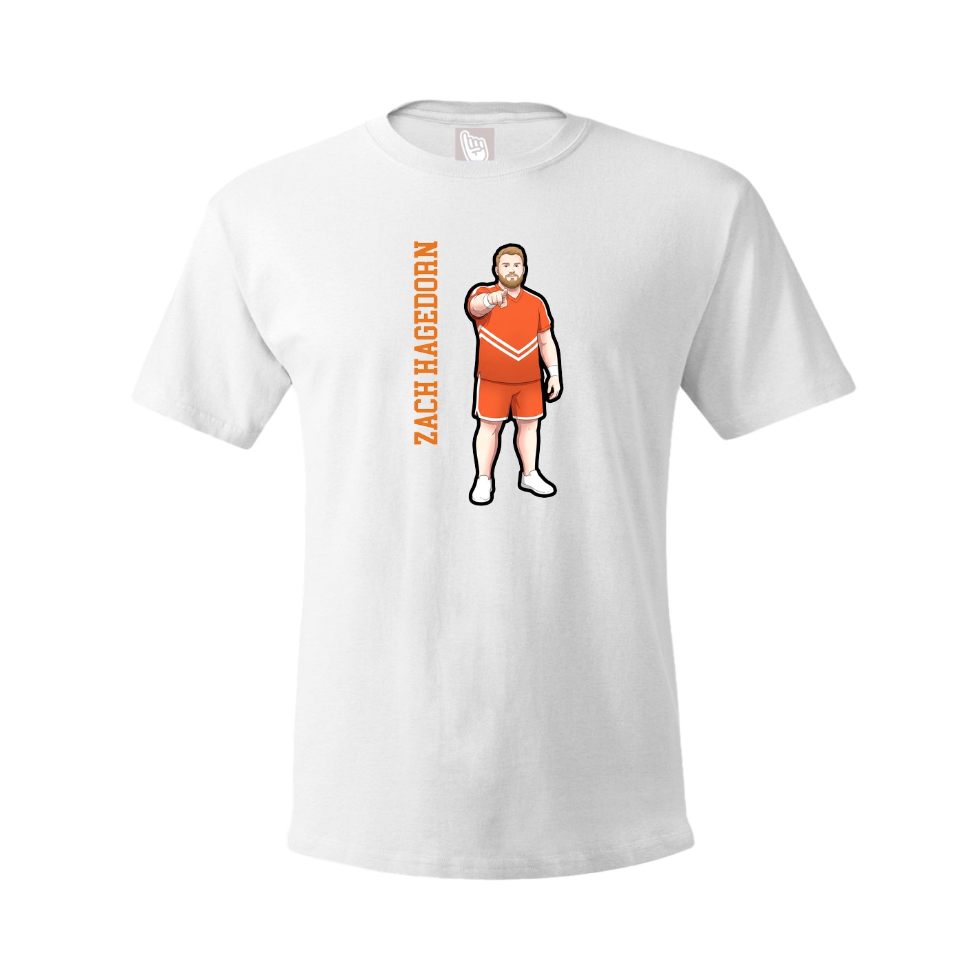 Youth Tee — Name Vertical in White