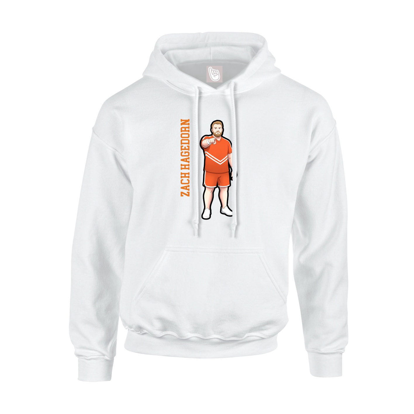 Hoodie — Name Vertical in White