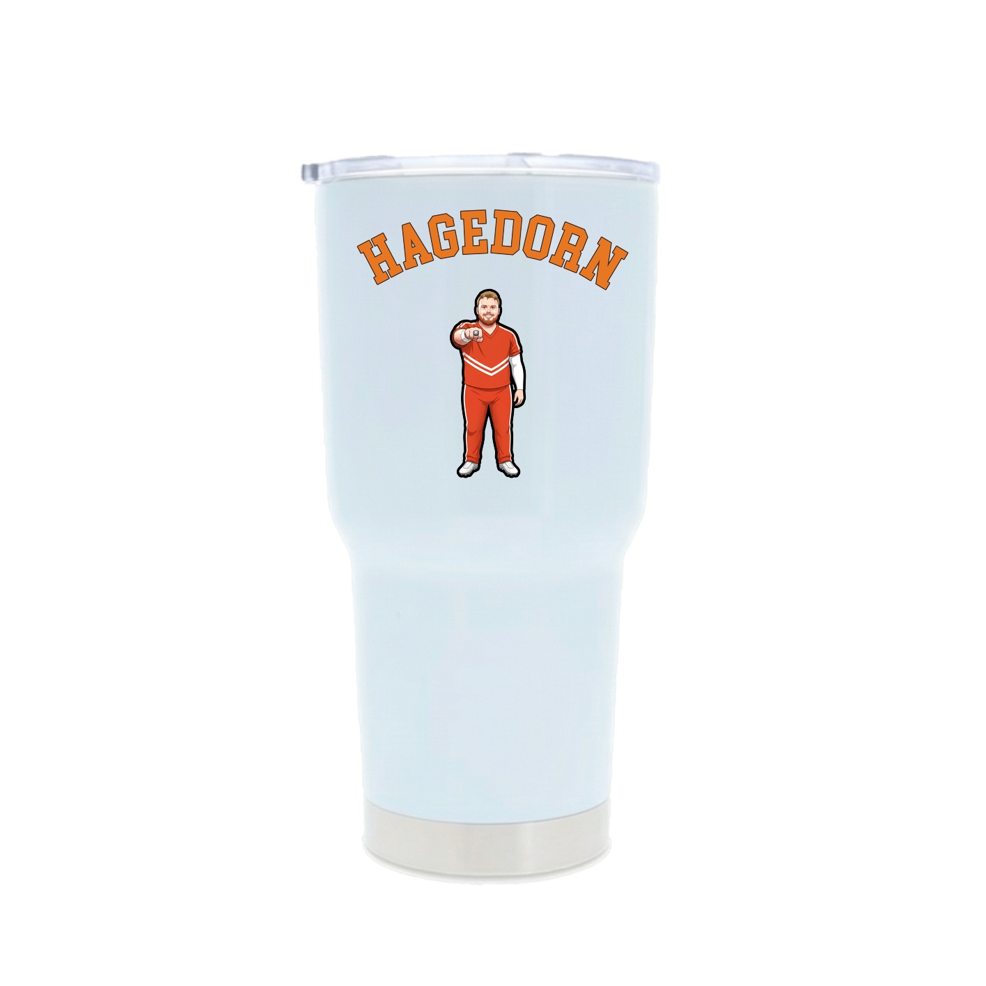 30oz Stainless Steel Tumbler — Shirsey Arch in White