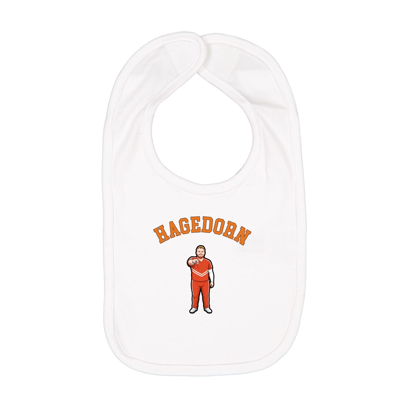 Infant Bib — Shirsey Arch in White