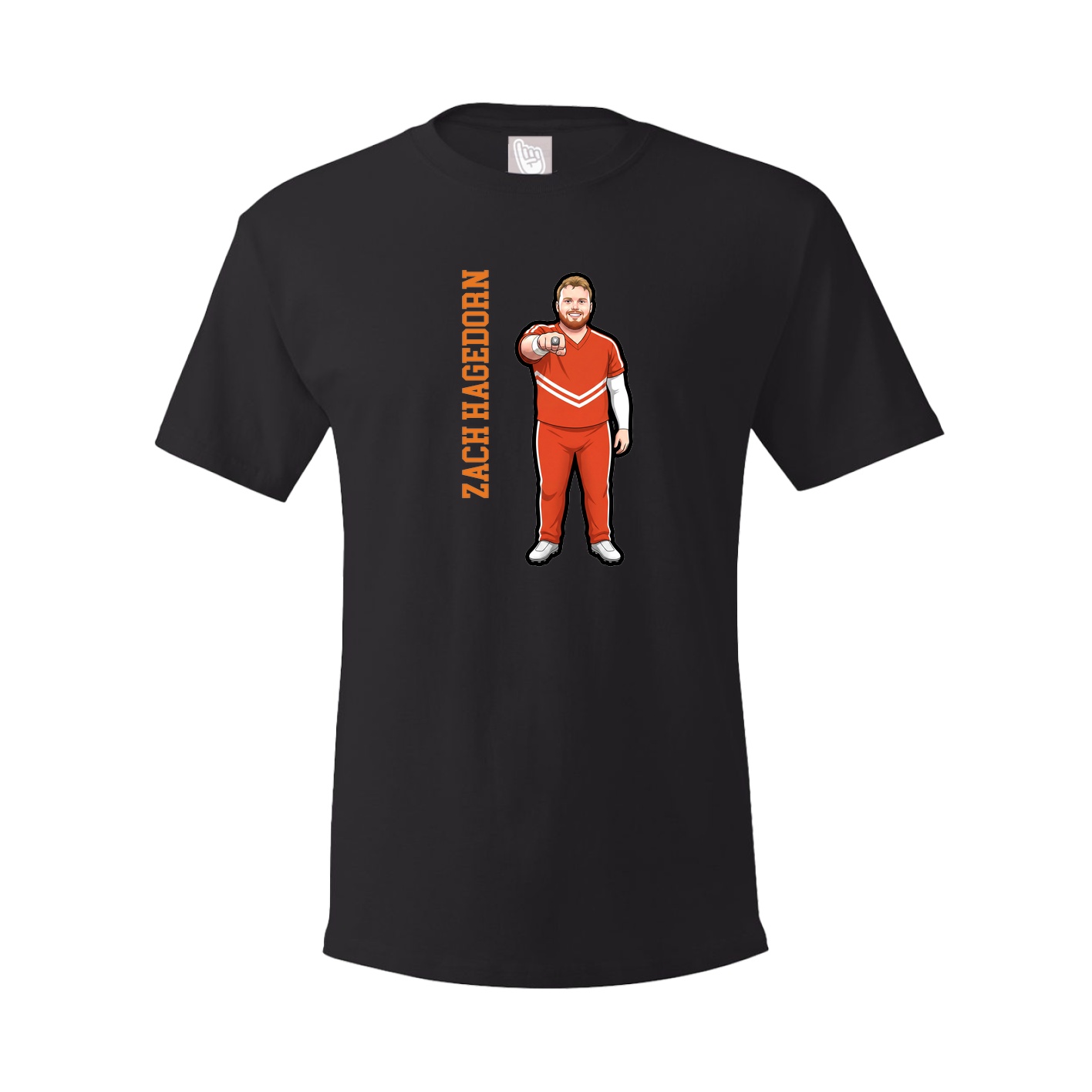 Youth Tee — Name Vertical in Black