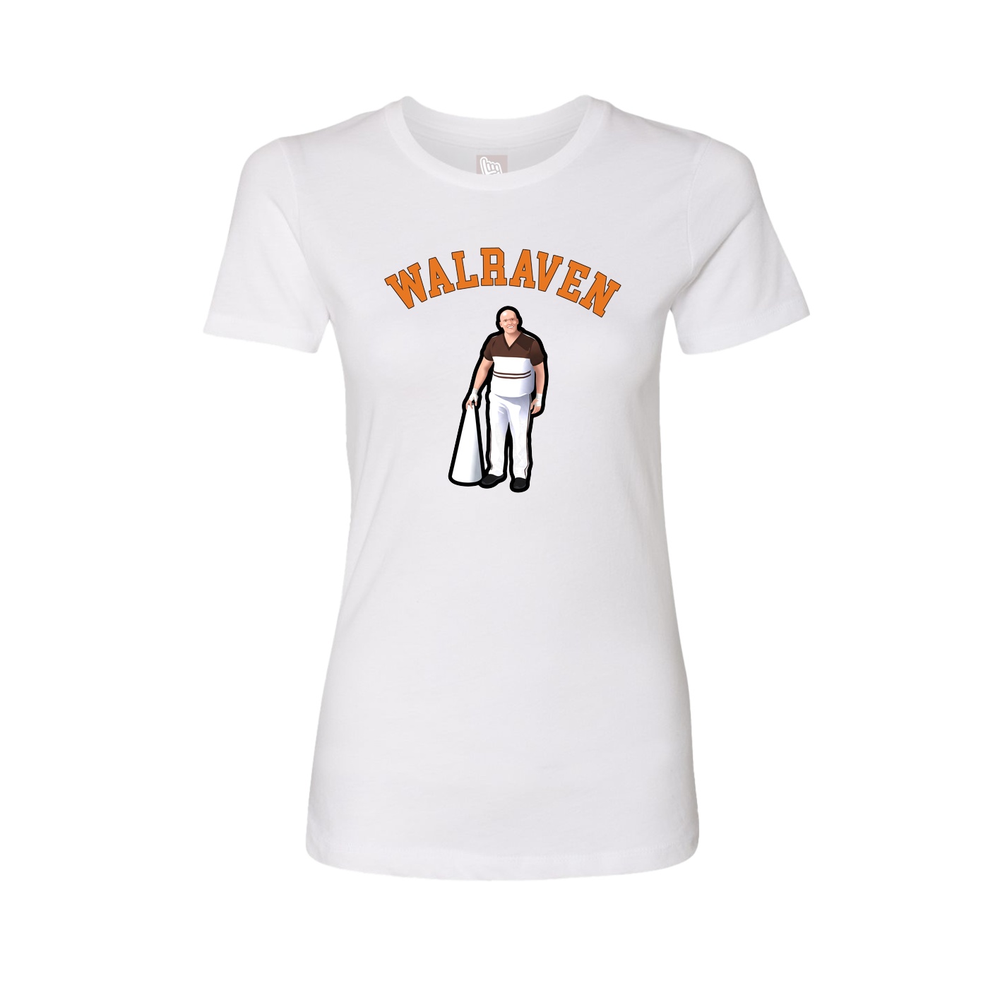 Fitted Women's Tee — Shirsey Arch in White