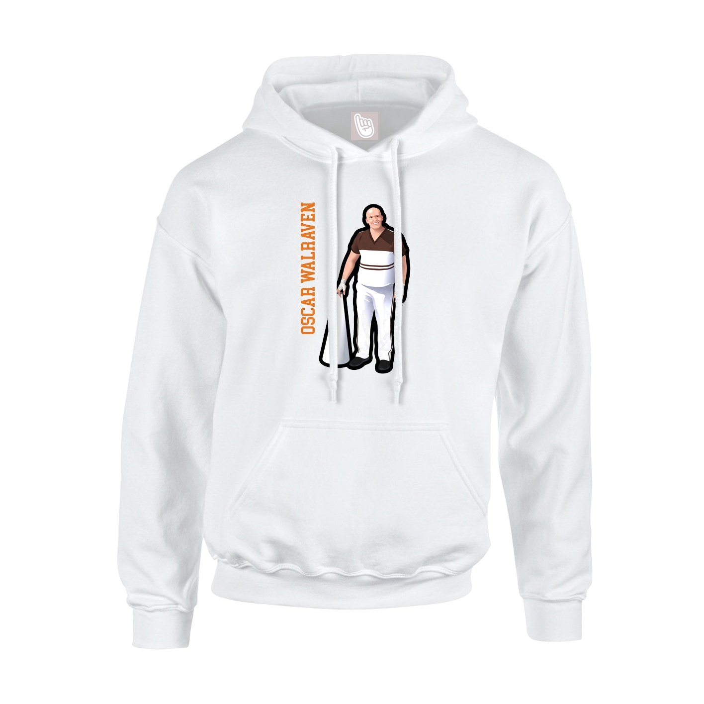 Hoodie — Name Vertical in White