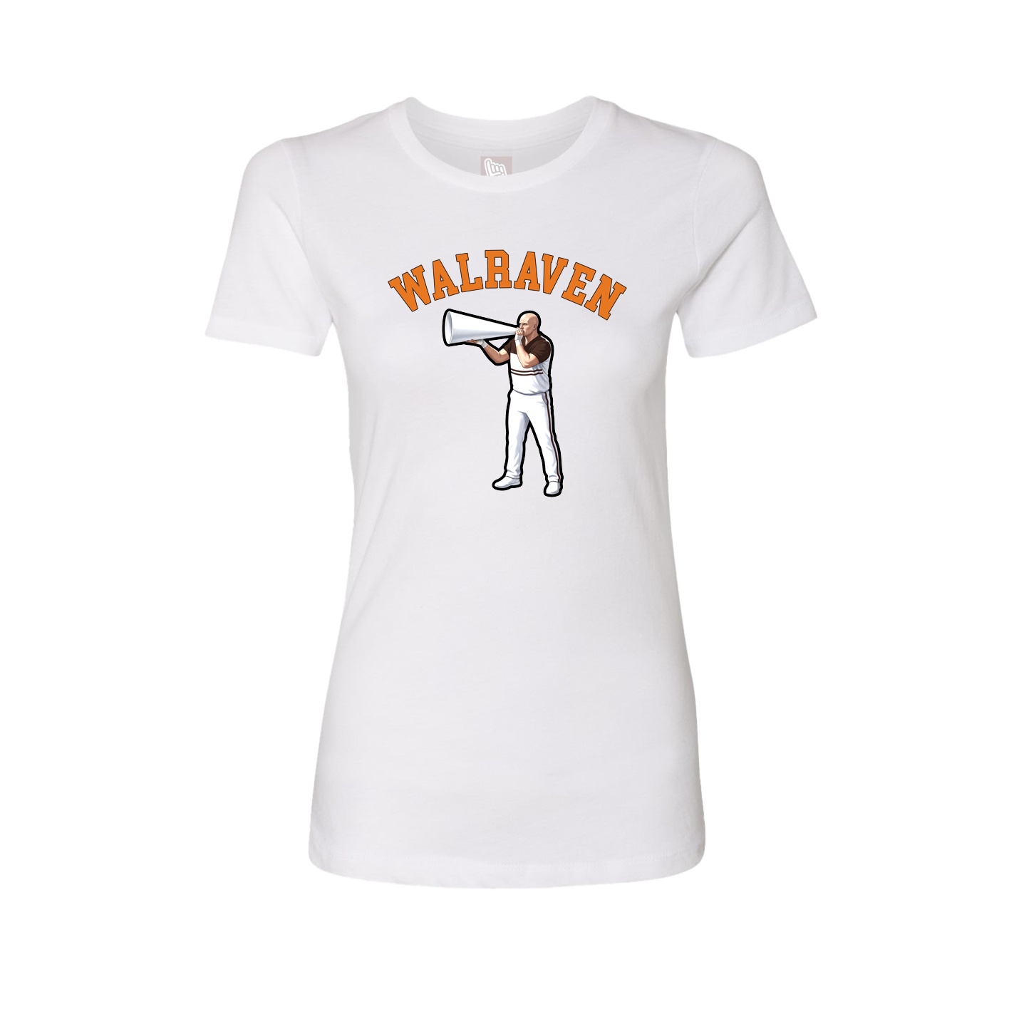 Fitted Women's Tee — Shirsey Arch in White