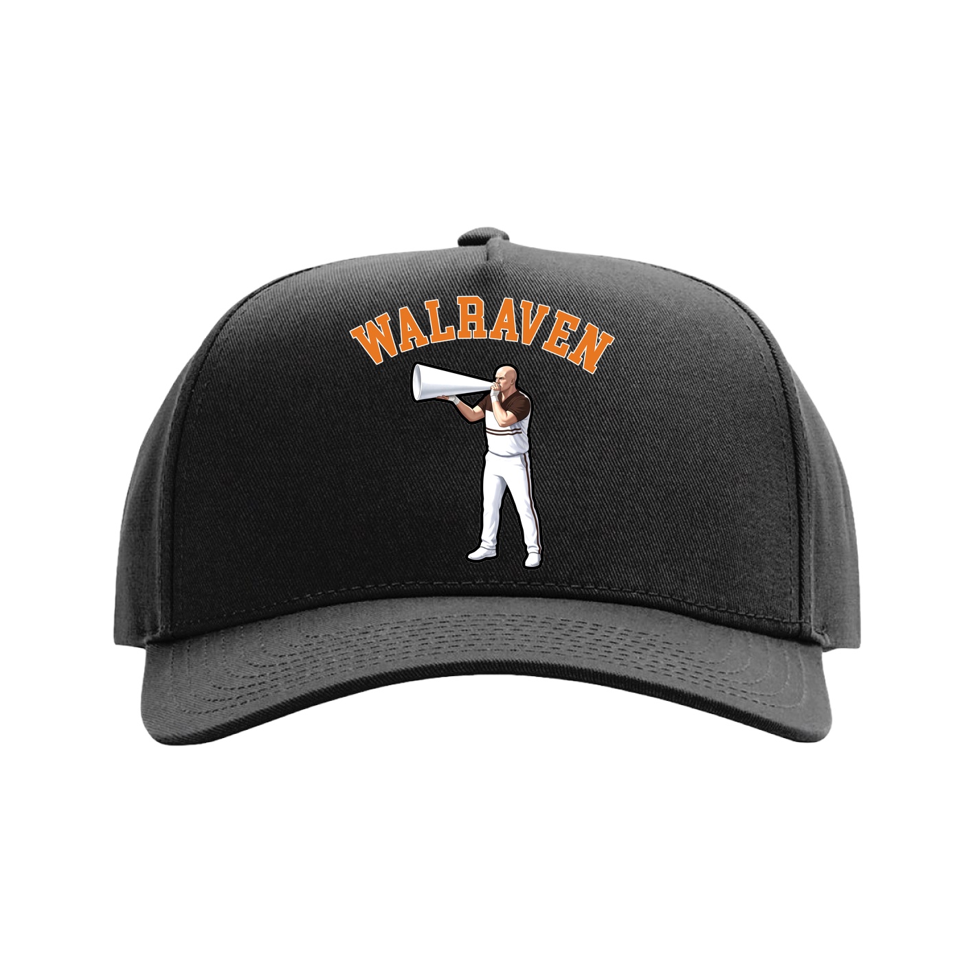 Full Fabric Five-Panel Champ Cap — Shirsey Arch in Black