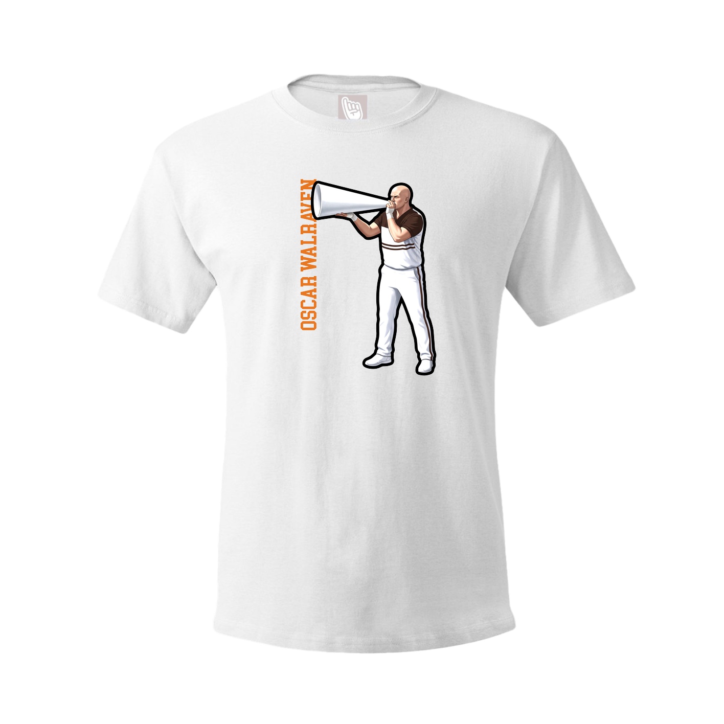 Youth Tee — Name Vertical in White