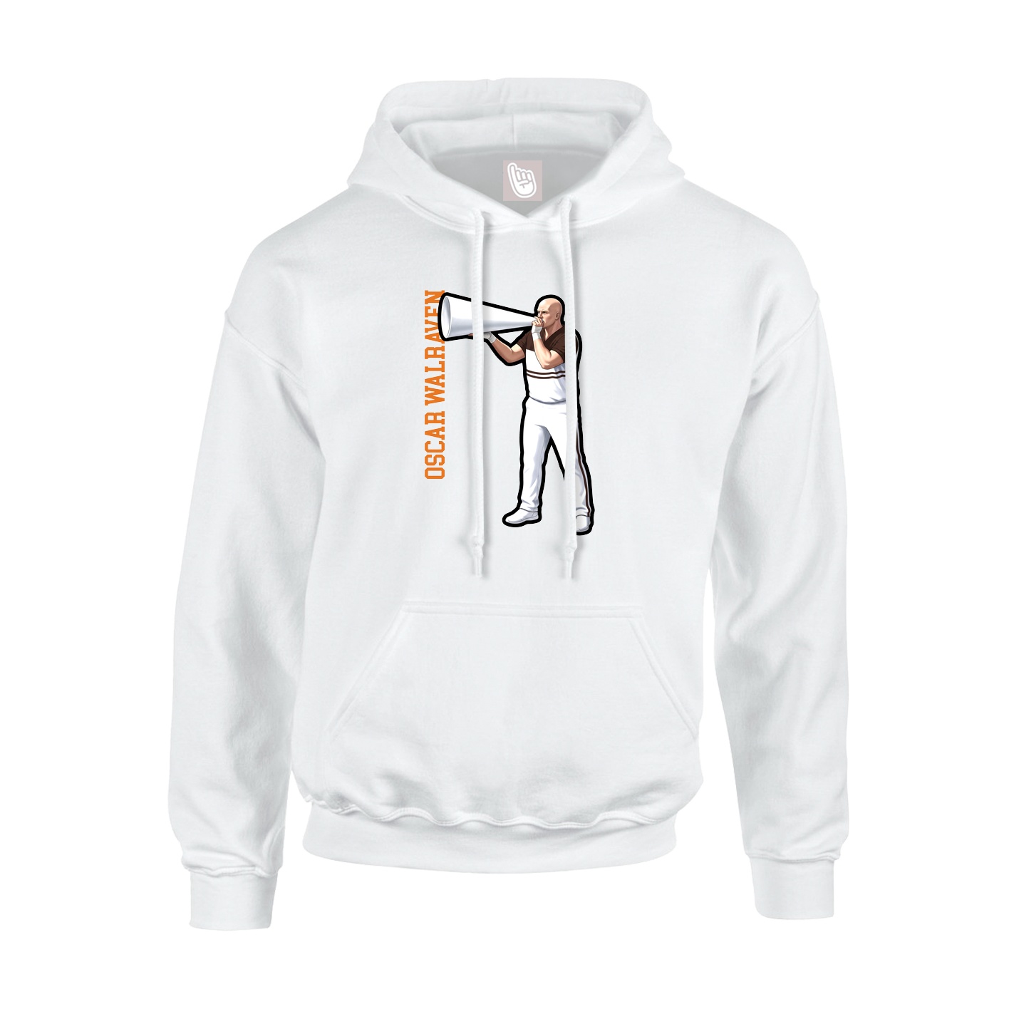 Youth Hoodie — Name Vertical in White