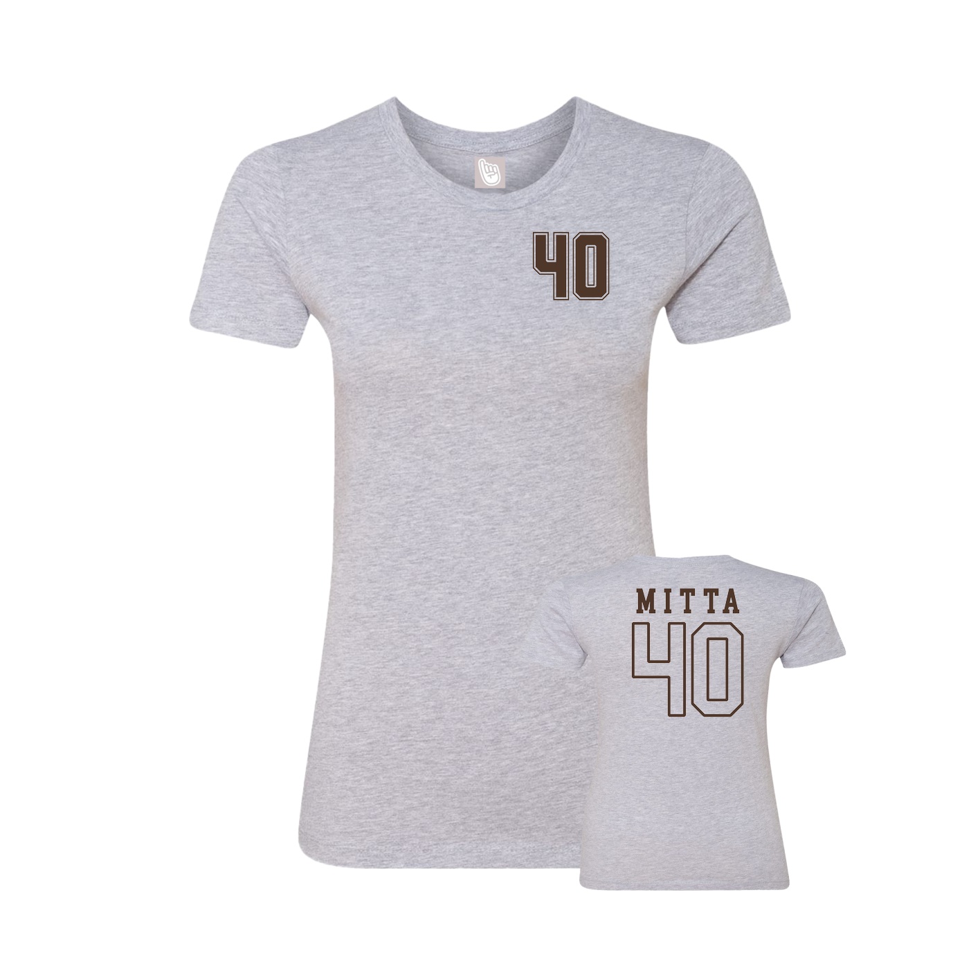 Womens Tee — Chest Back in Grey