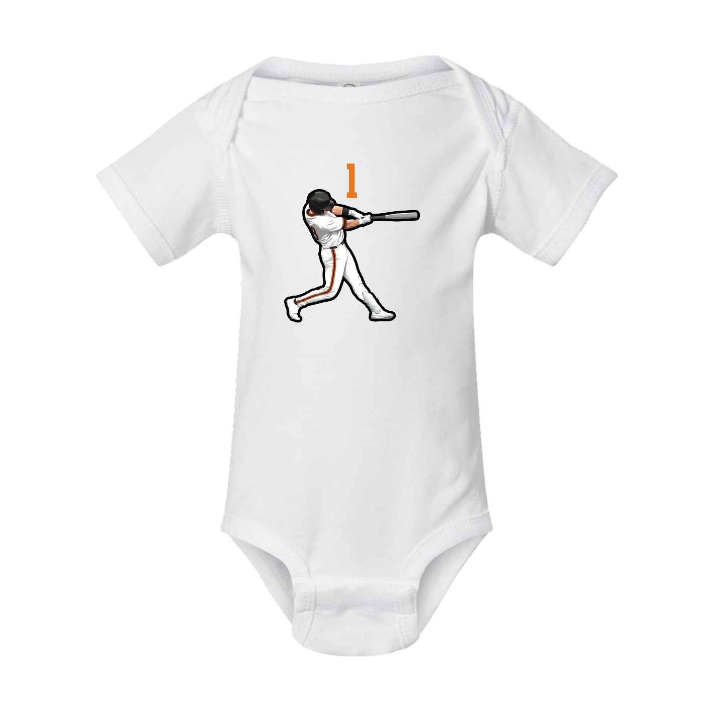 Baby Onesie — Number Top in White