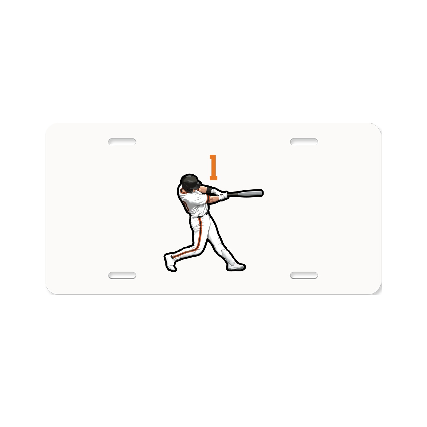 License Plate — Number Top in Classic