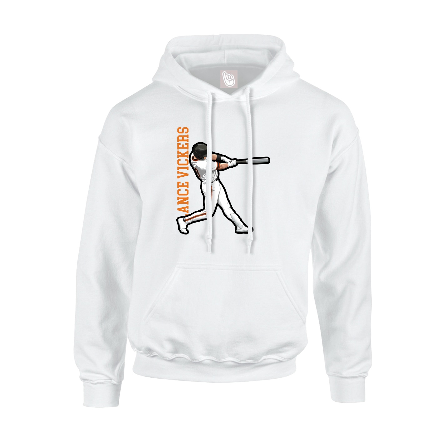 Hoodie — Name Vertical in White