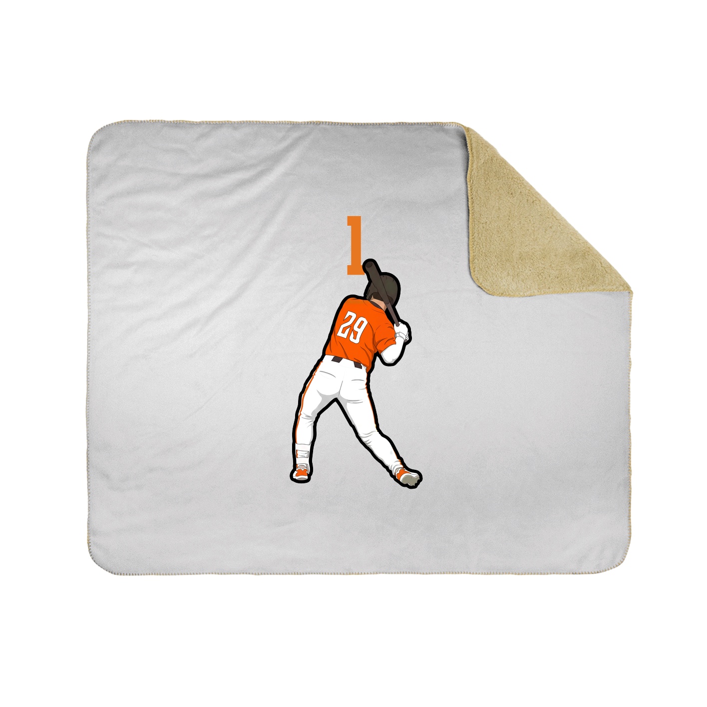 Throw Blanket — Number Top in White