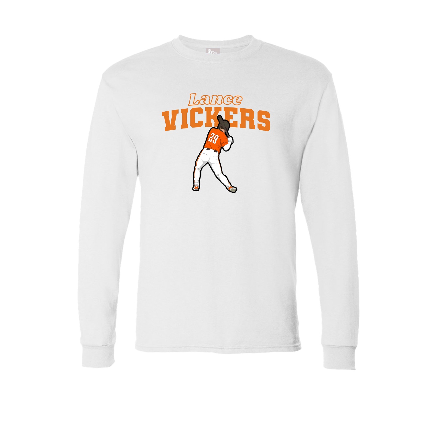 Long Sleeve Tee — Name Arch in White