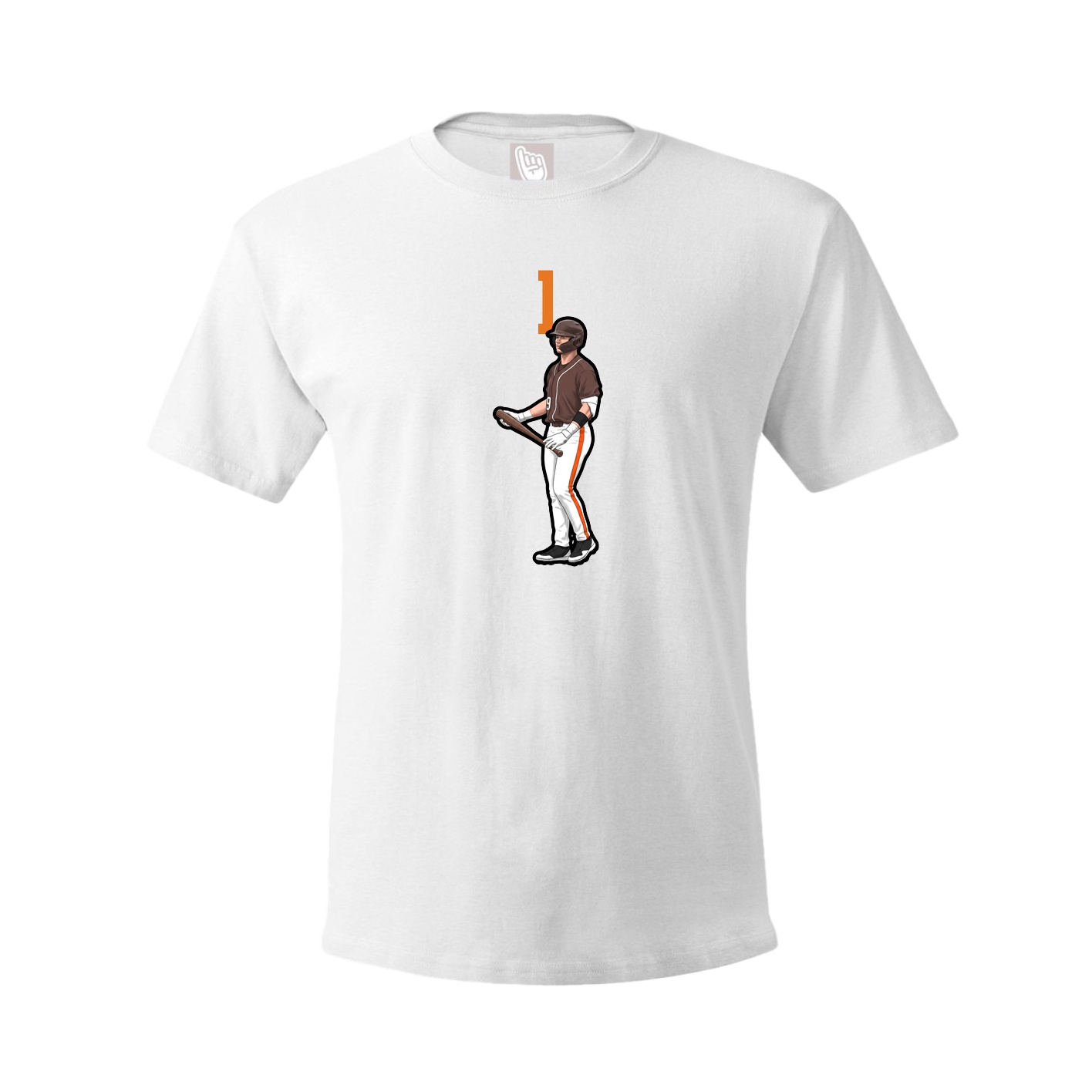 Youth Tee — Number Top in White