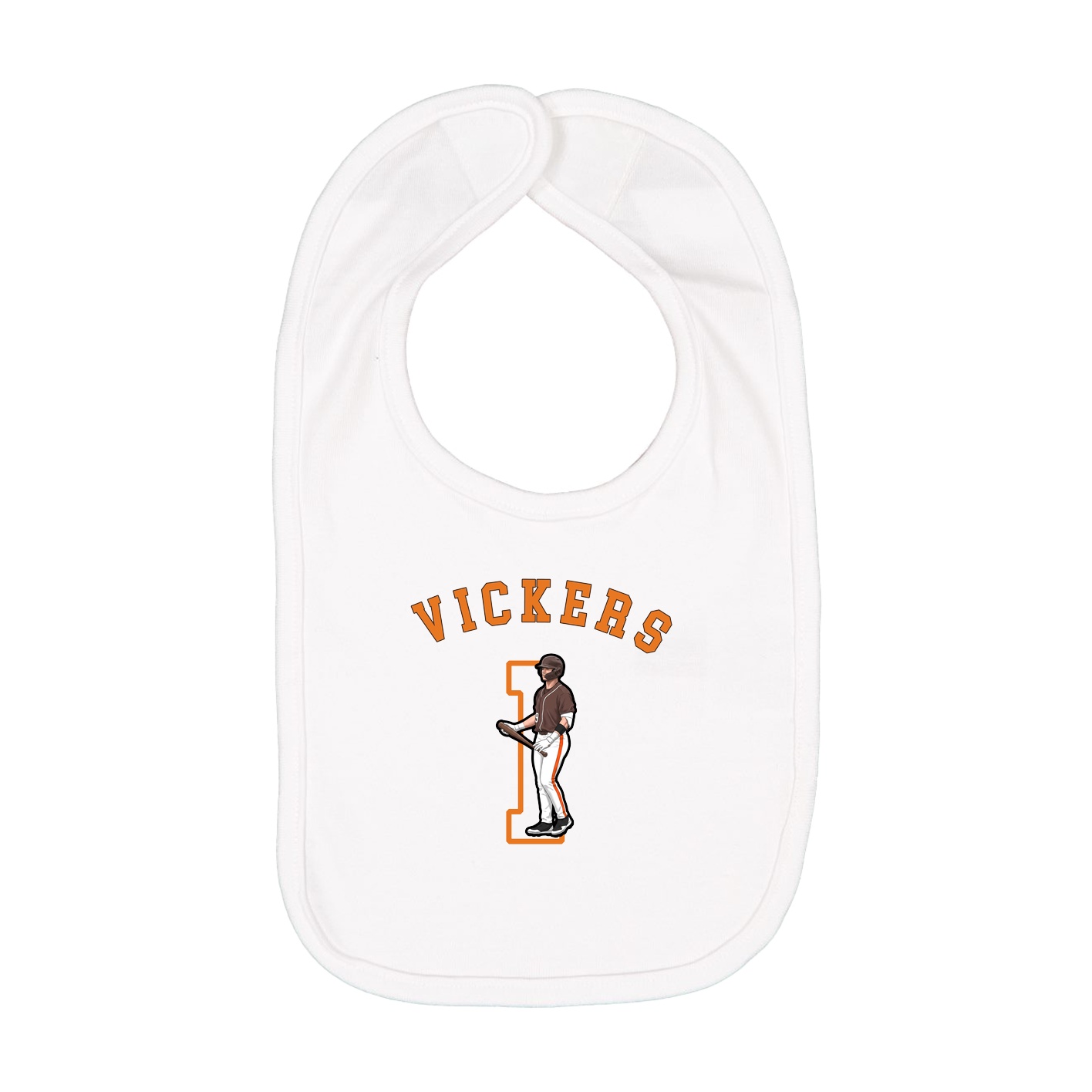 Infant Bib — Shirsey Arch in White