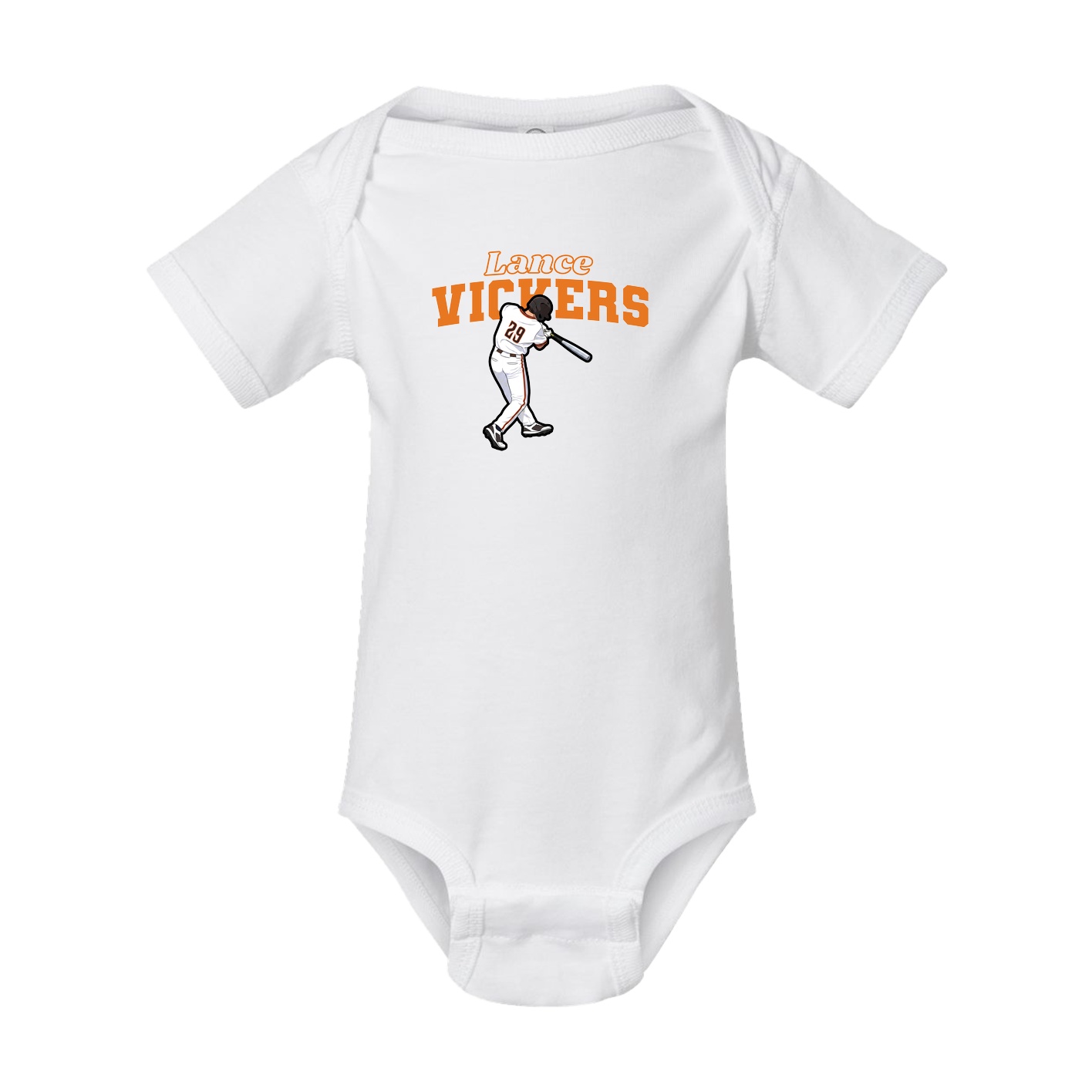 Baby Onesie — Name Arch in White
