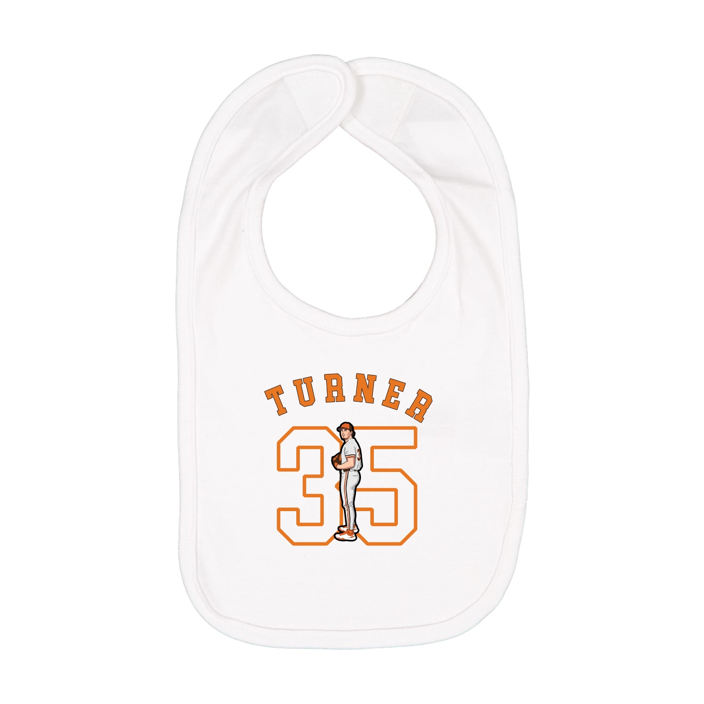 Infant Bib — Shirsey Arch in White