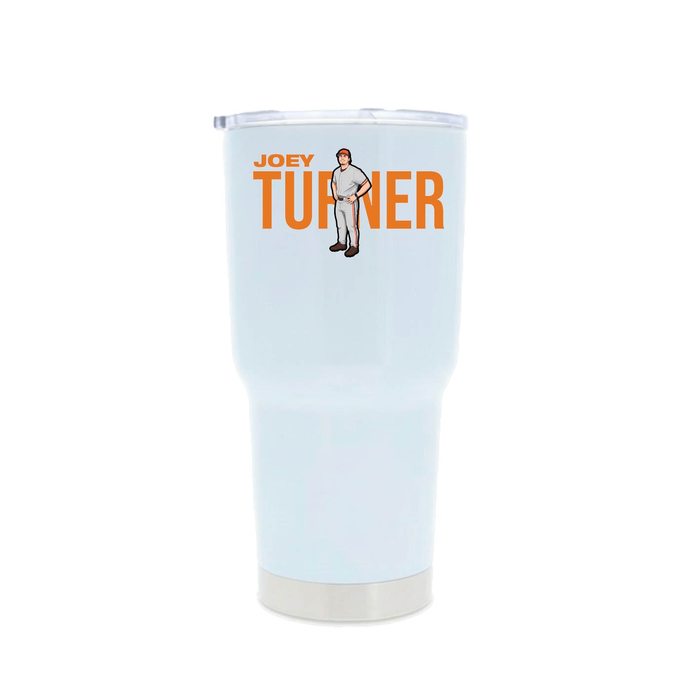 30oz Stainless Steel Tumbler — Player Name in White