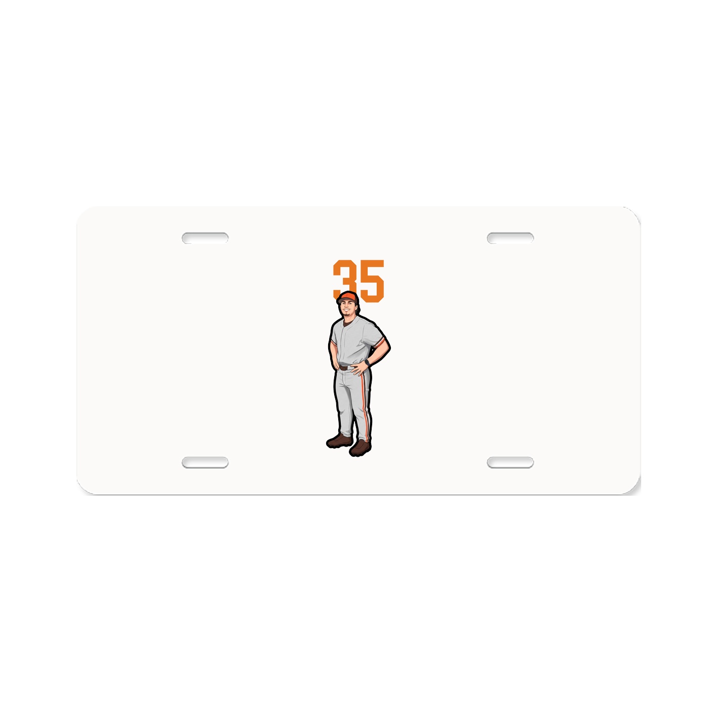 License Plate — Number Top in Classic