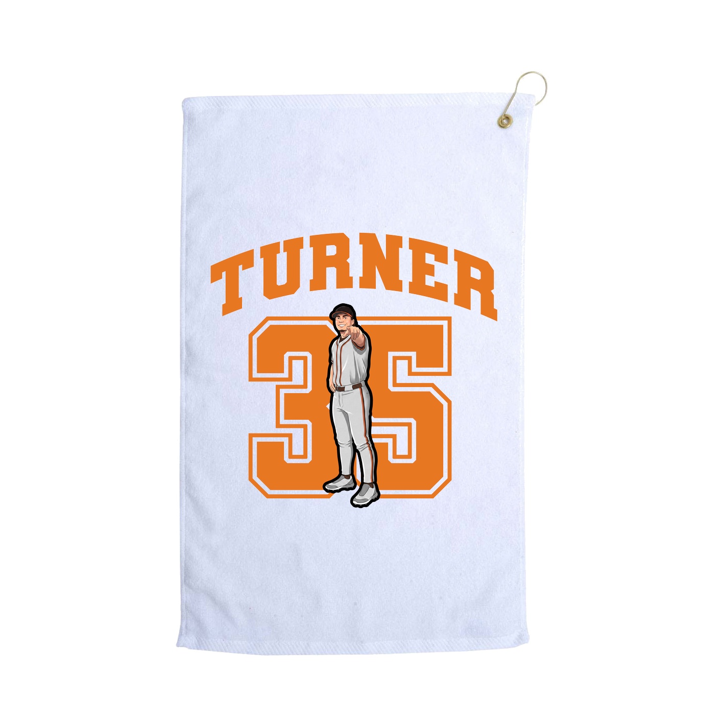 Golf Towel — Number in White