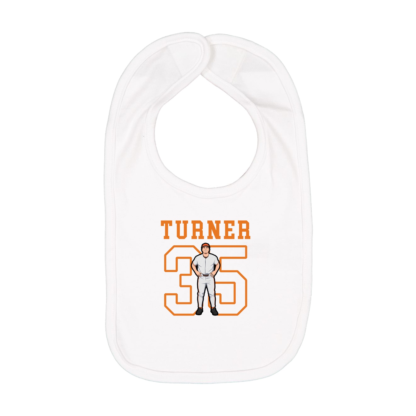 Infant Bib — Shirsey in White