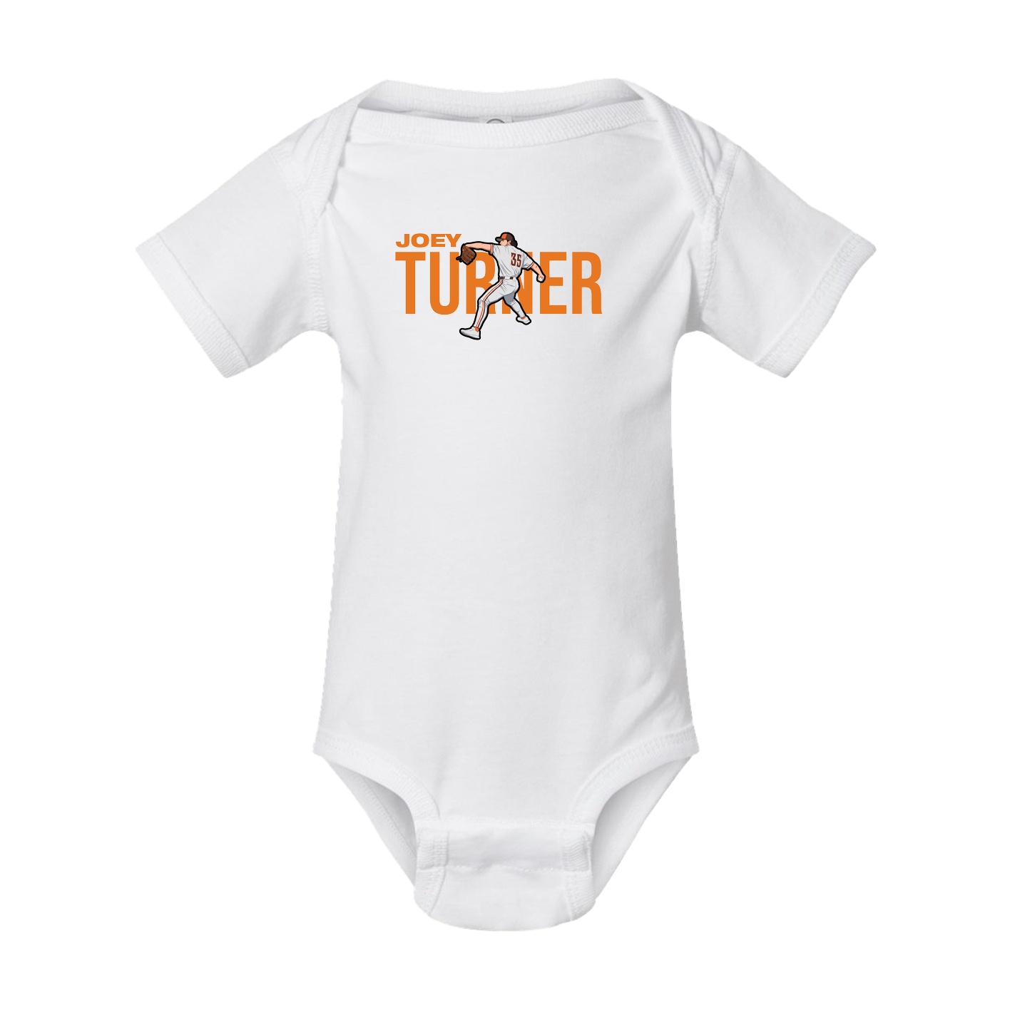 Baby Onesie — Player Name in White