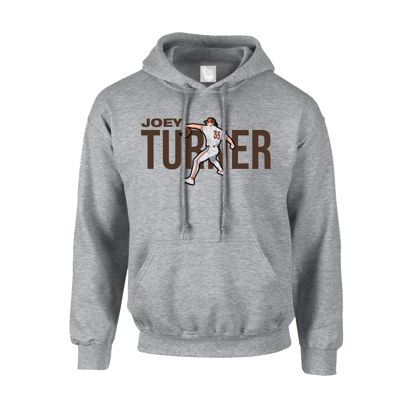 Youth Hoodie — Player Name in Grey
