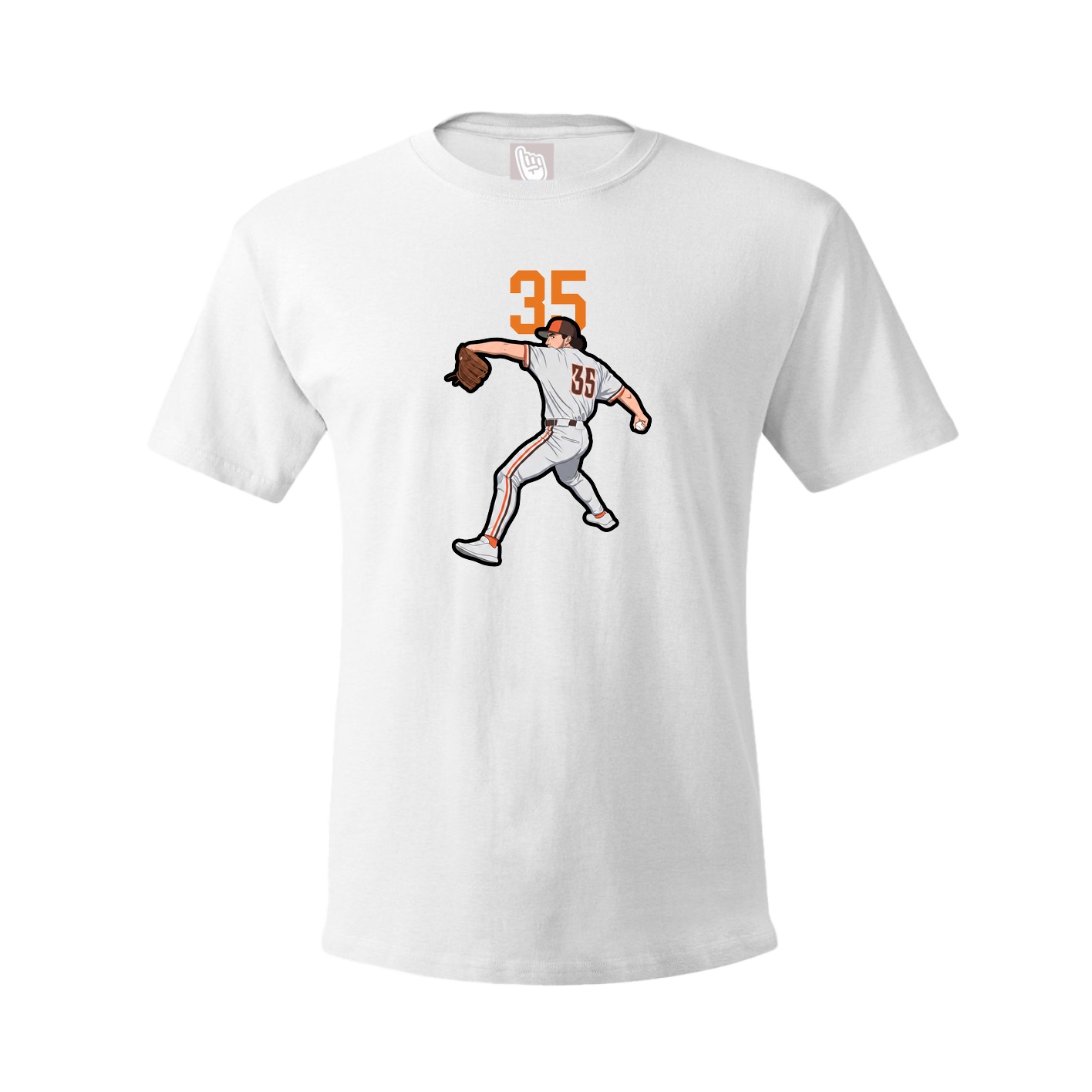 Youth Tee — Number Top in White