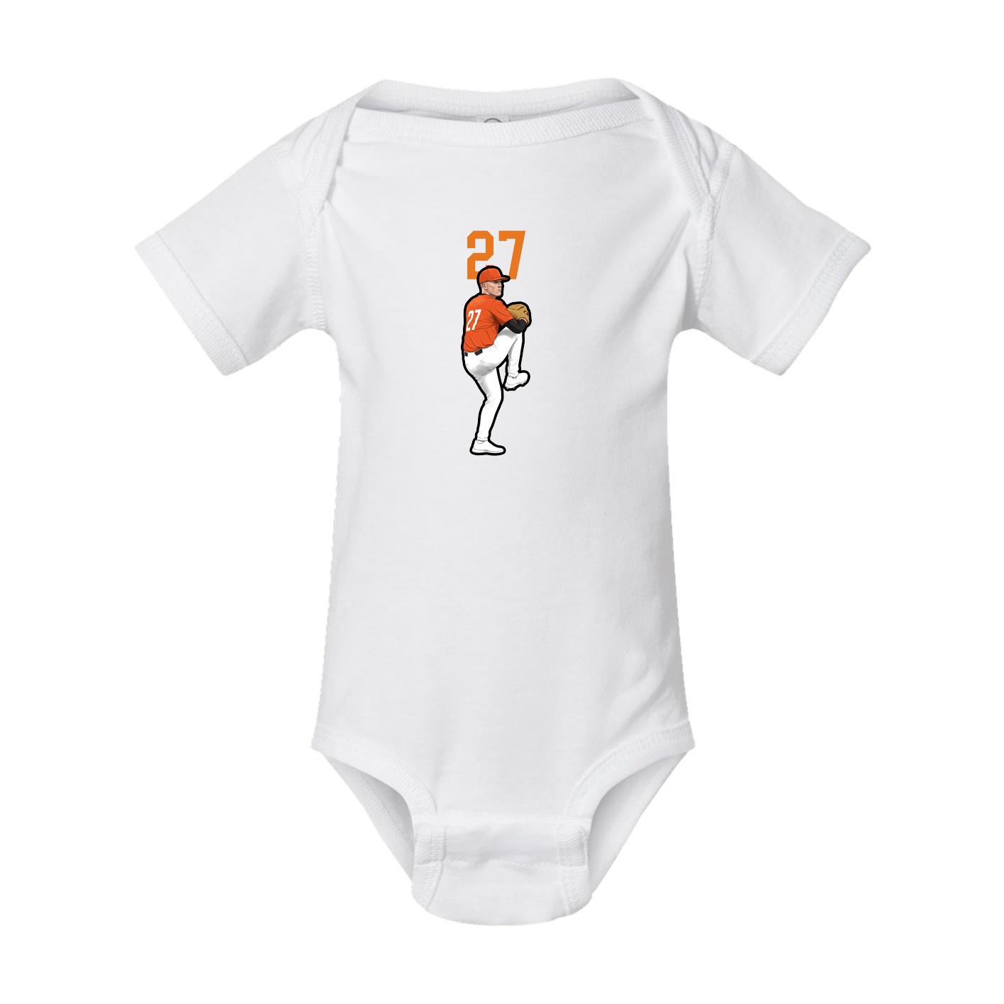 Baby Onesie — Number Top in White