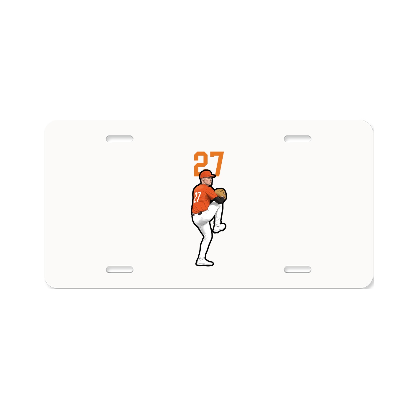 License Plate — Number Top in Classic