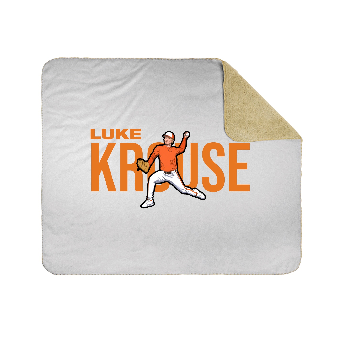 Throw Blanket — Player Name in White