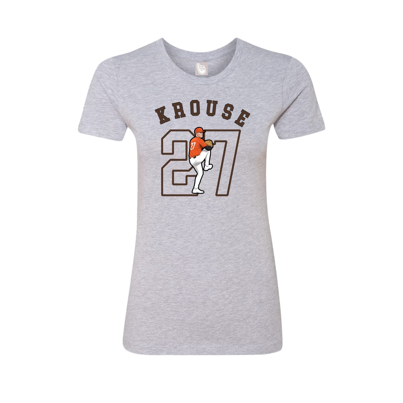 Fitted Women's Tee — Shirsey Arch in Grey