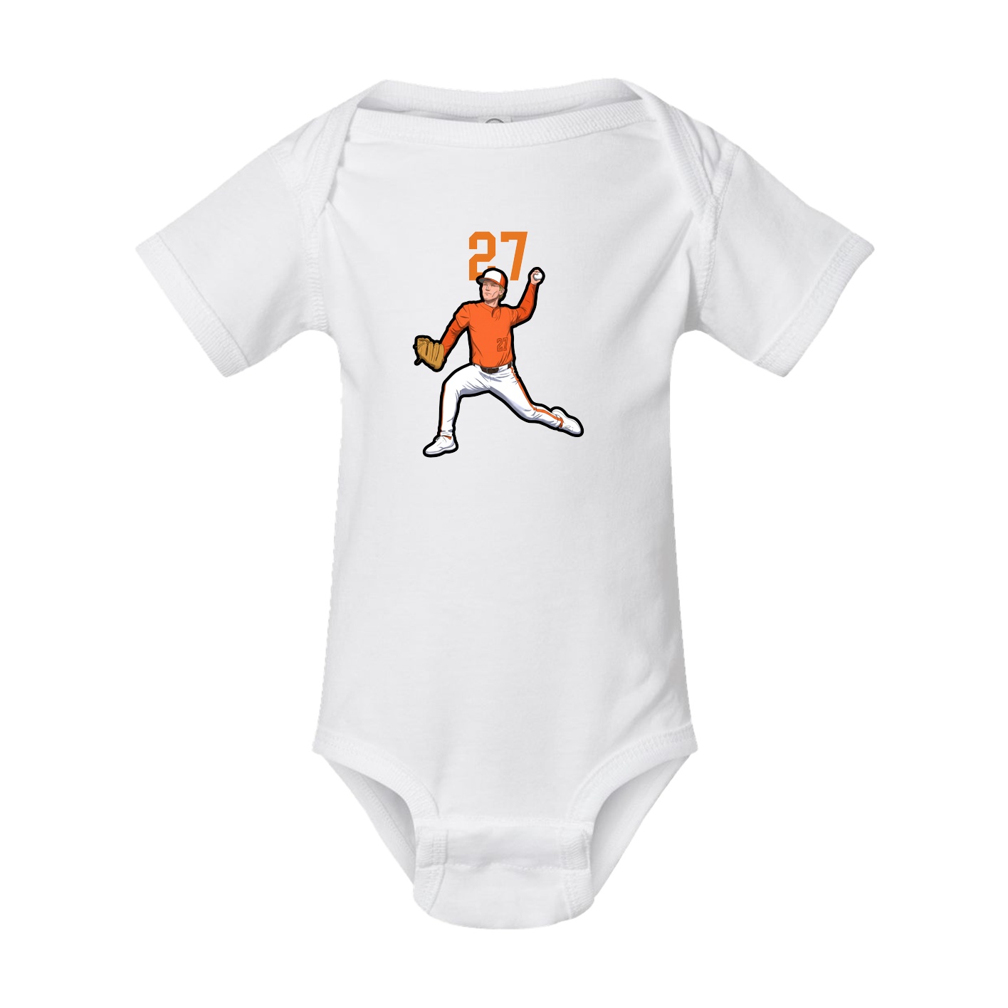 Baby Onesie — Number Top in White