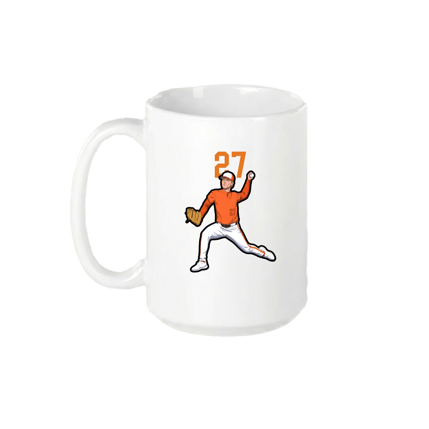 15oz Coffee Mug — Number Top in White