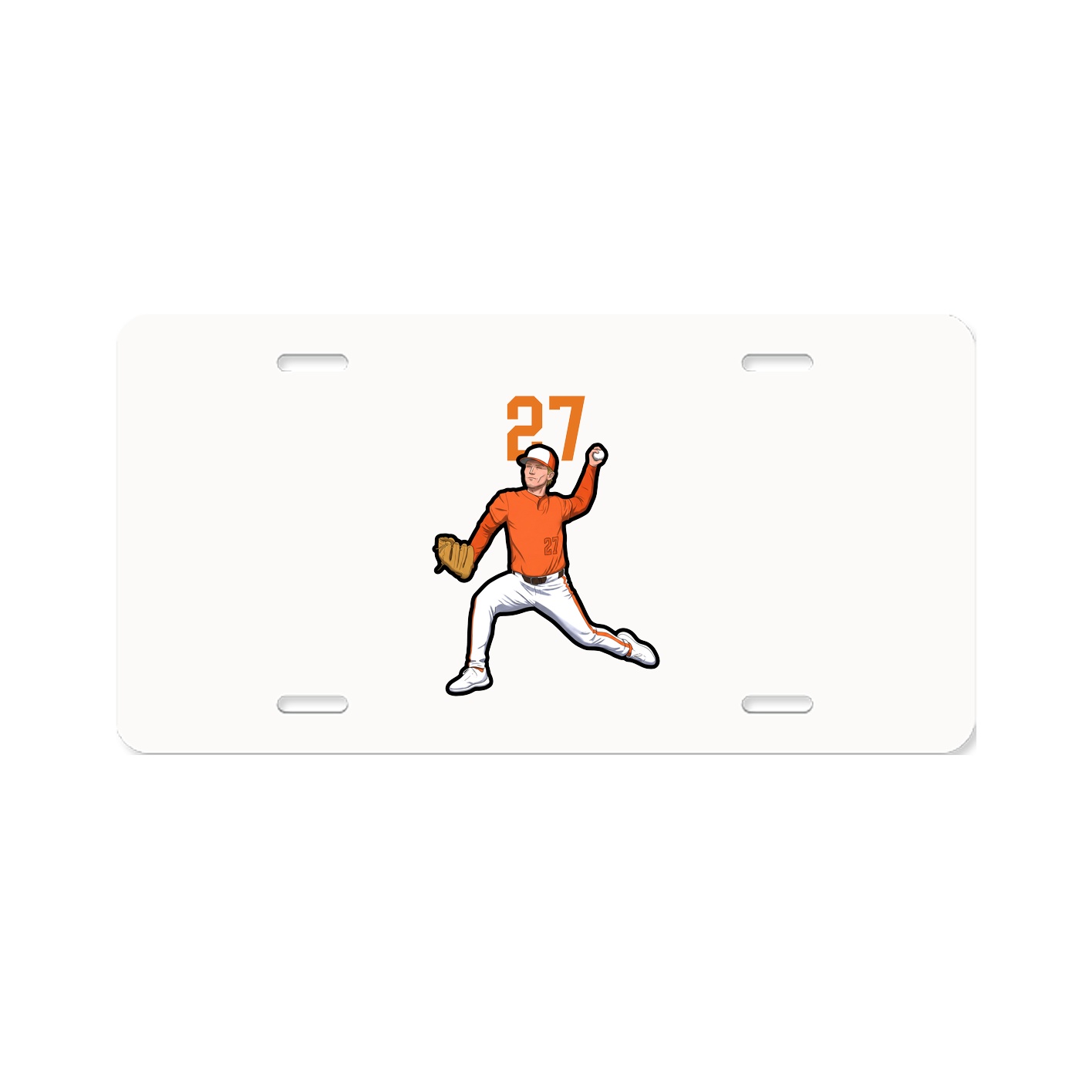 License Plate — Number Top in Classic