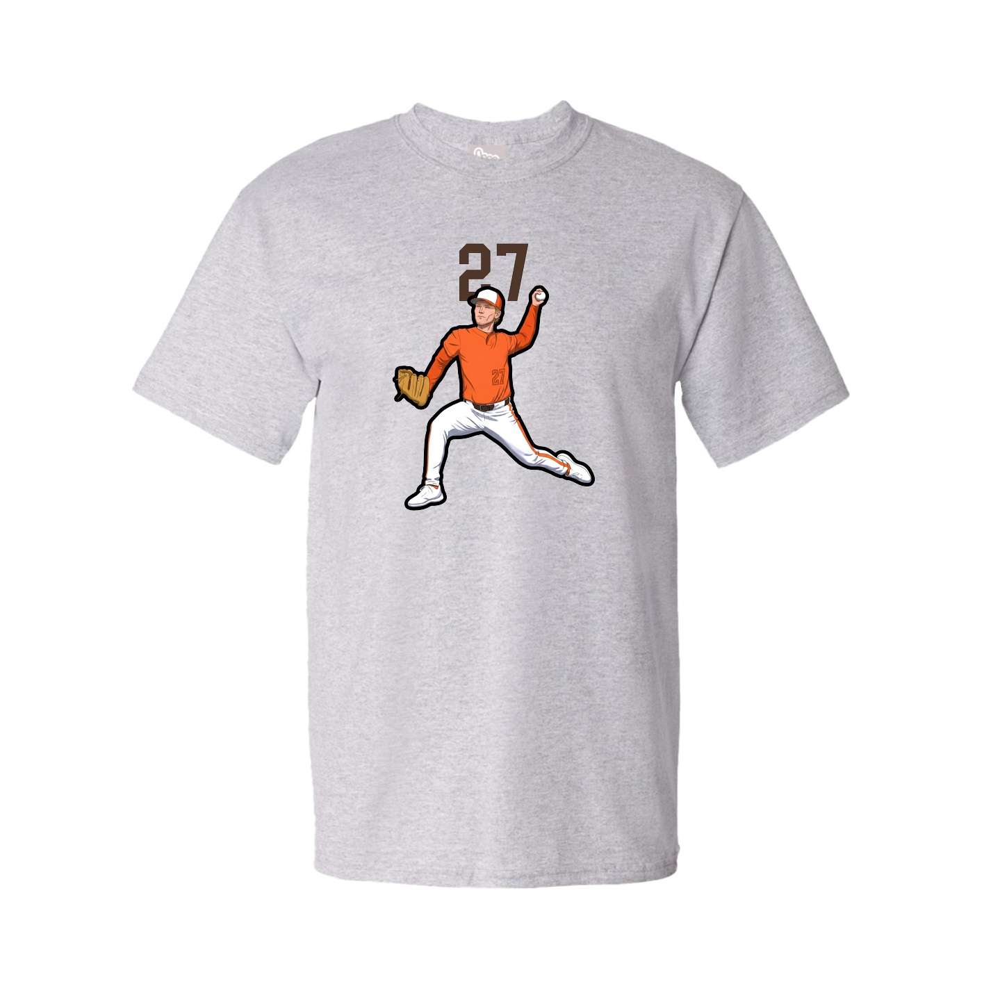 Youth Tee — Number Top in Grey