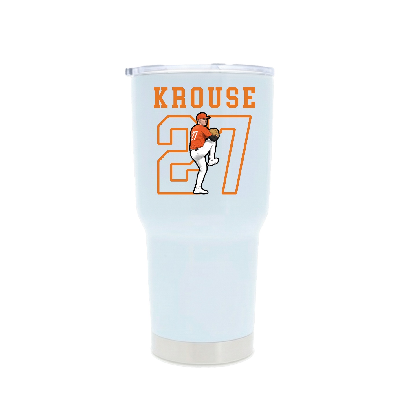 30oz Stainless Steel Tumbler — Shirsey in White