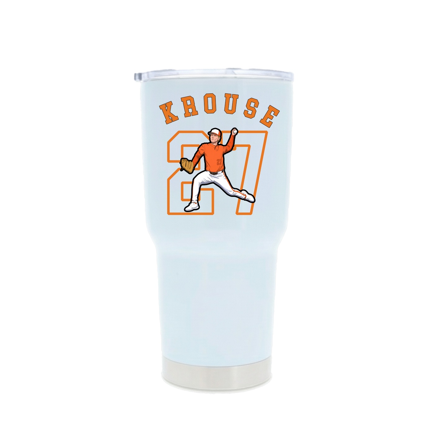 30oz Stainless Steel Tumbler — Shirsey Arch in White