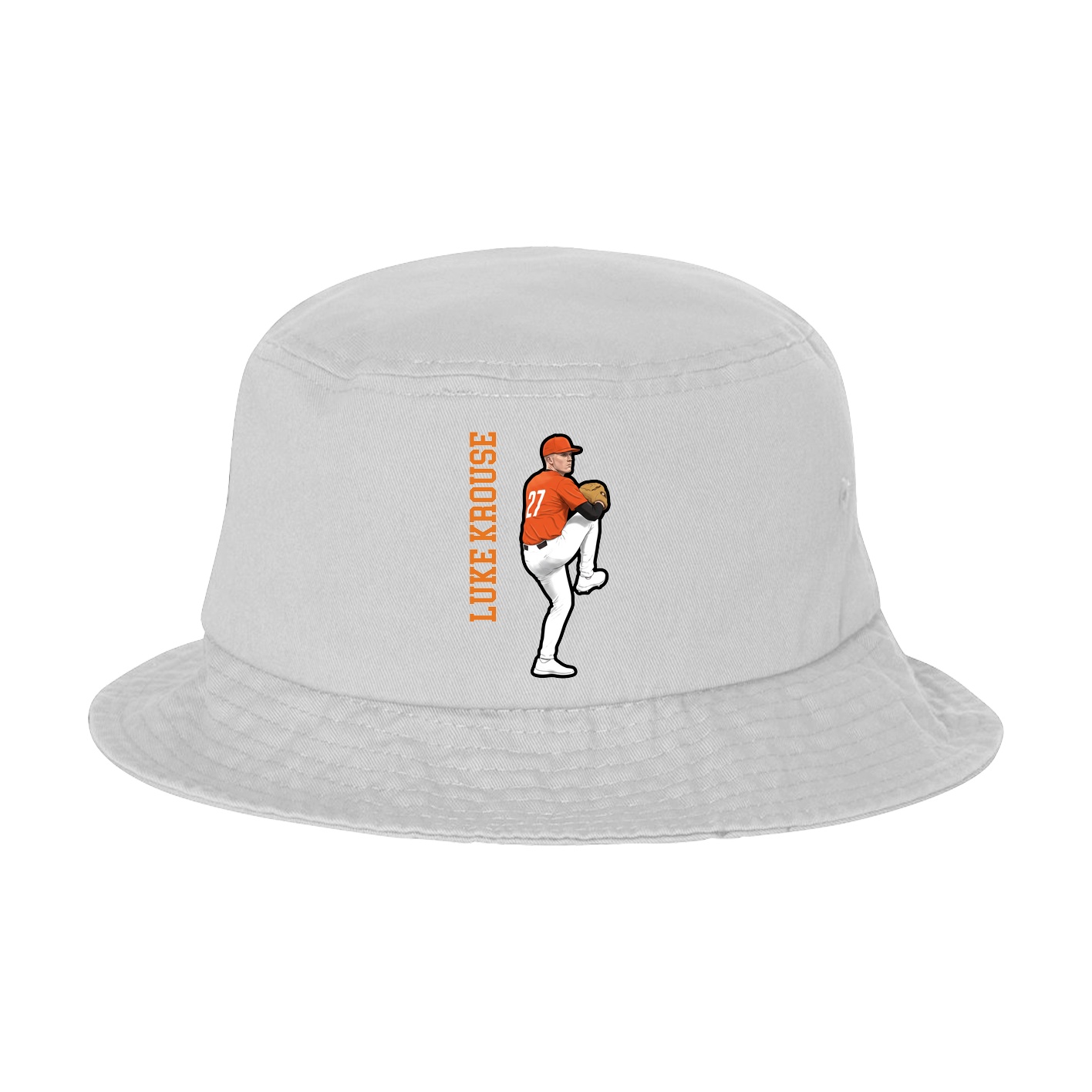 Bucket Cap — Name Vertical in White