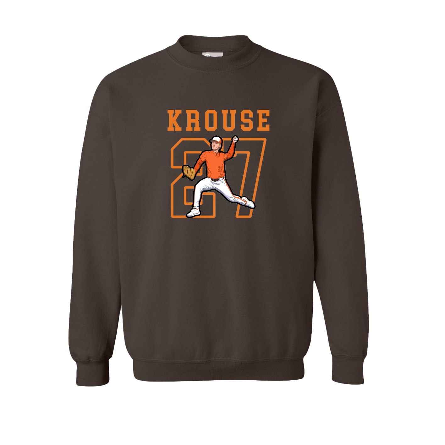Fleece Crew — Shirsey in Brown