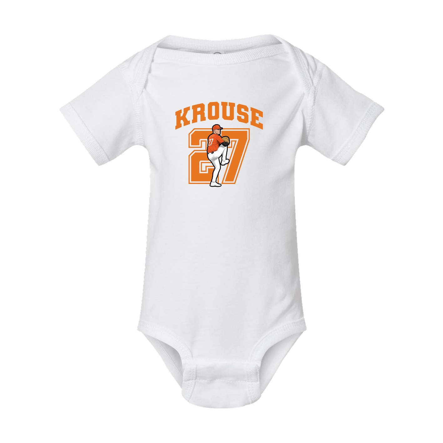 Baby Onesie — Number in White