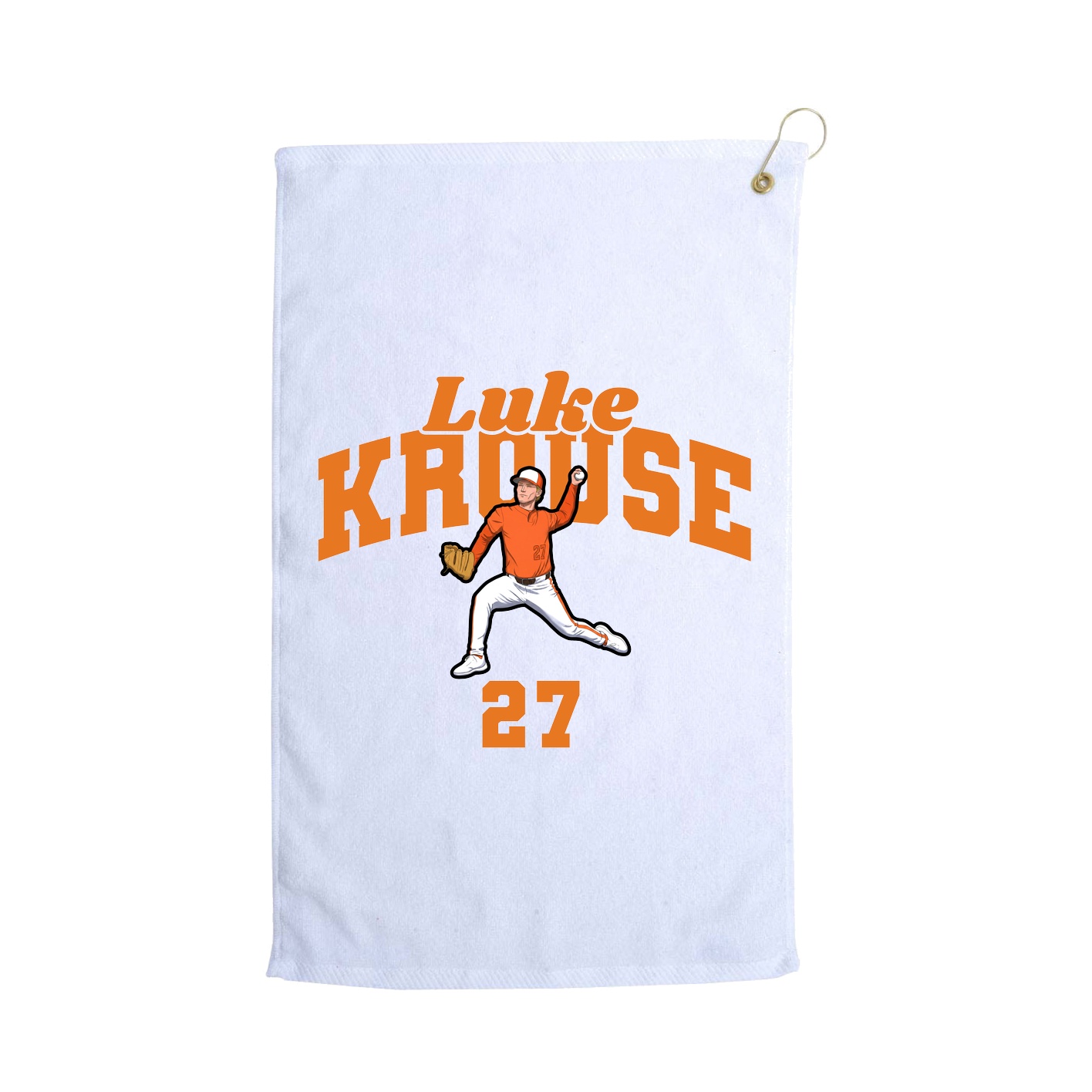 Golf Towel — Signature Arch in White
