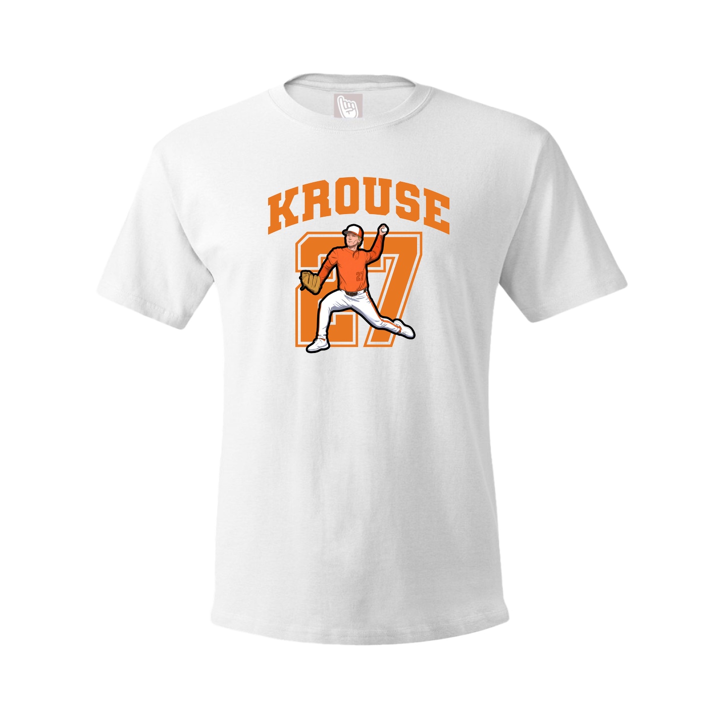 Youth Tee — Number in White